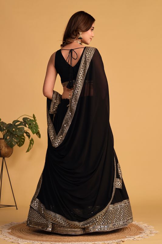 Richly Embroidered Lehenga with Sequins & Zari Detailing