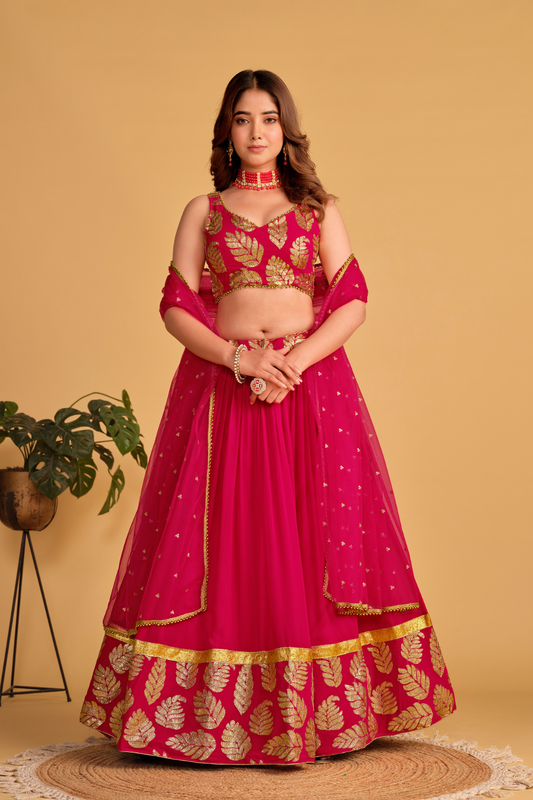 Richly Embroidered Lehenga with Sequins & Zari Detailing