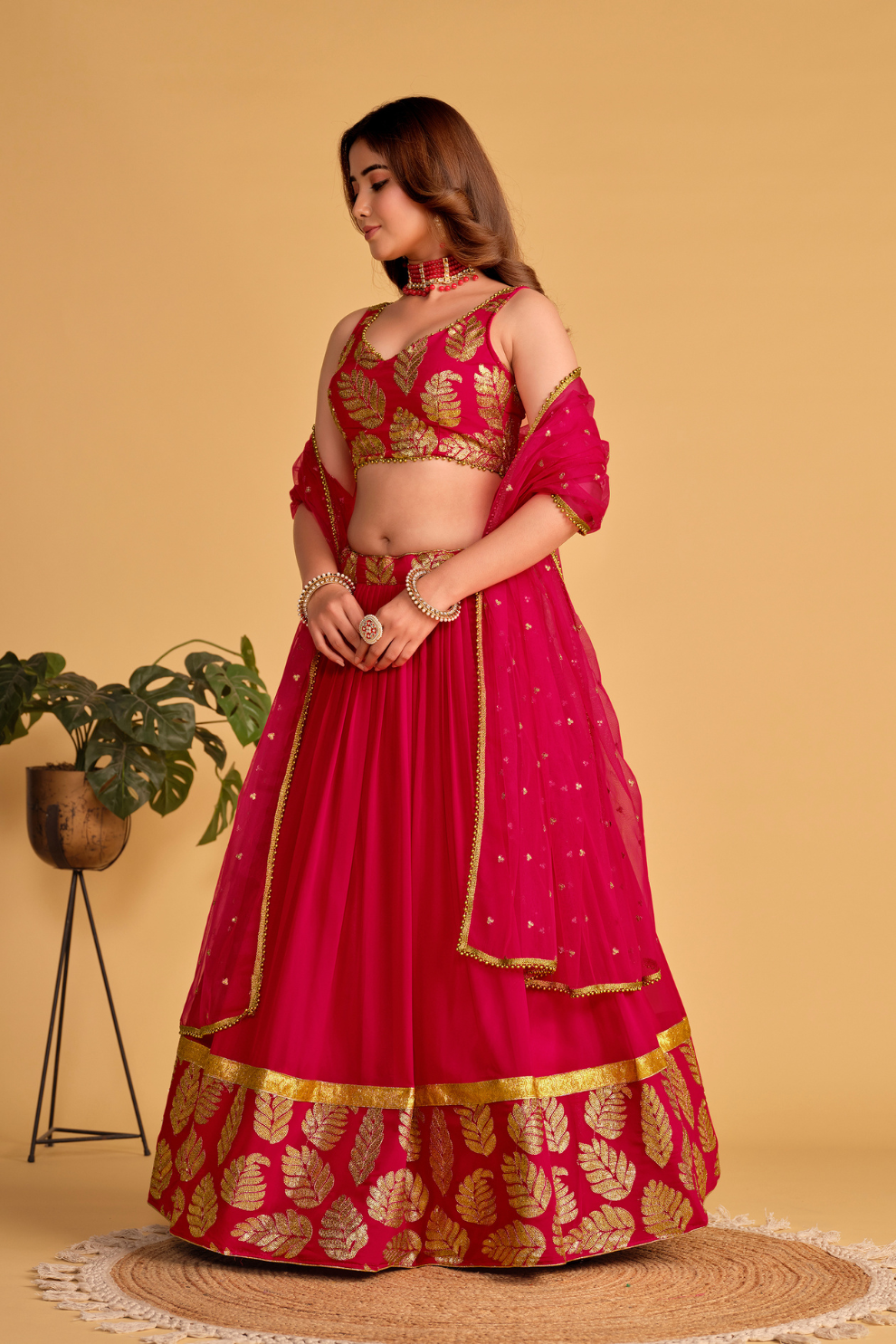Richly Embroidered Lehenga with Sequins & Zari Detailing