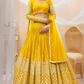 Designer Georgette Lehenga and Soft Net Dupatta Ensemble