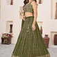 Elegant Sequins and Zari Embroidered Lehenga Set