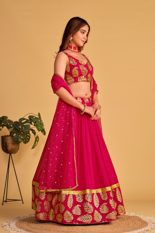 Richly Embroidered Lehenga with Sequins & Zari Detailing