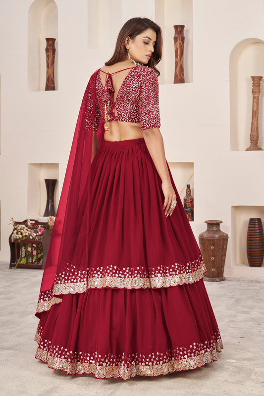 Graceful Ensemble with Sequins and Zari Embroidered Work