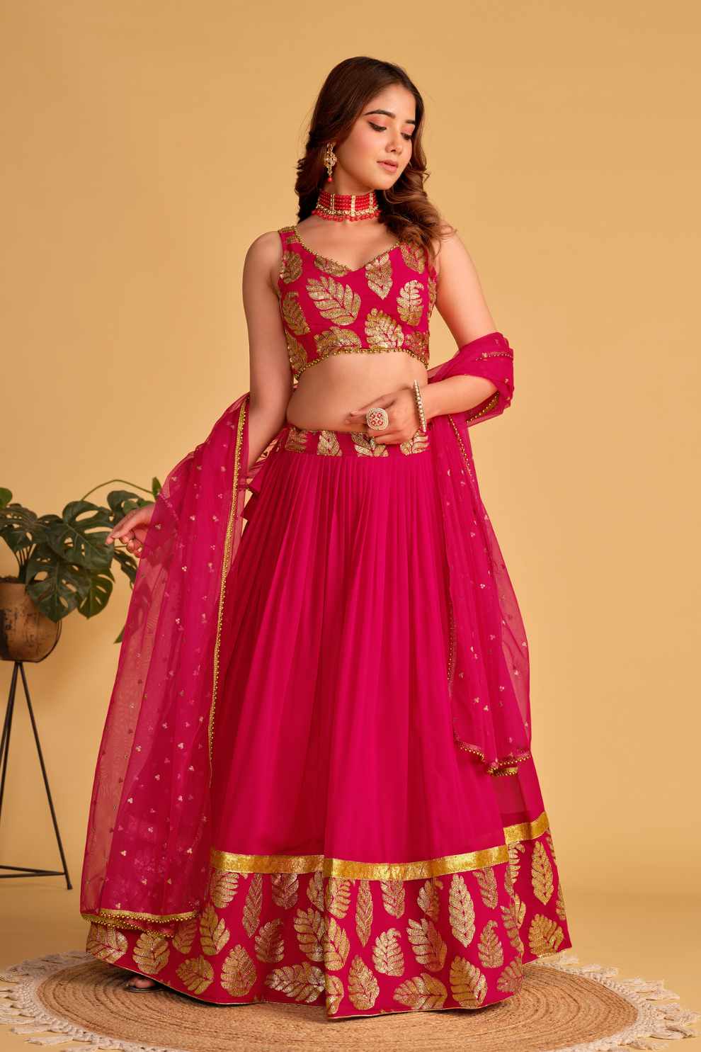 Richly Embroidered Lehenga with Sequins & Zari Detailing