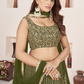 Elegant Sequins and Zari Embroidered Lehenga Set