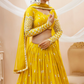 Designer Georgette Lehenga and Soft Net Dupatta Ensemble