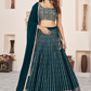 Elegant Sequins and Zari Embroidered Lehenga Set