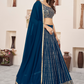 Elegant Sequins and Zari Embroidered Lehenga Set