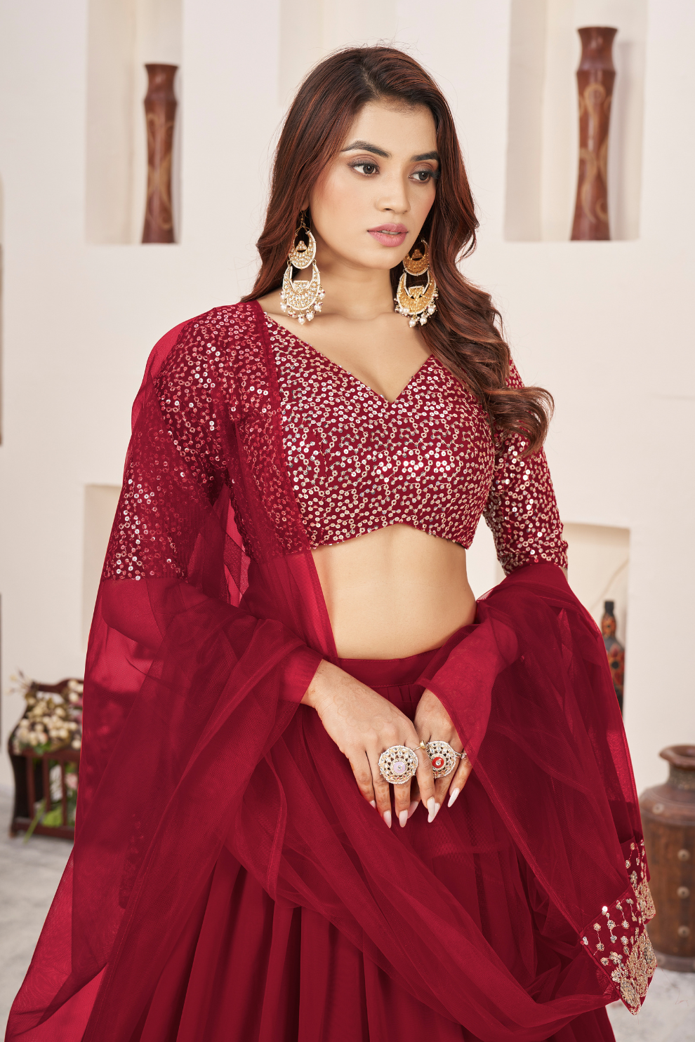 Graceful Ensemble with Sequins and Zari Embroidered Work