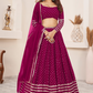 Elegant Sequins and Zari Embroidered Lehenga Set