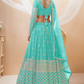 Designer Georgette Lehenga and Soft Net Dupatta Ensemble