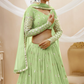 Designer Georgette Lehenga and Soft Net Dupatta Ensemble