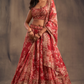 Bridal Organza Lehenga Choli with Detailed Floral Embroidery