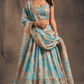 Bridal Organza Lehenga Choli with Detailed Floral Embroidery