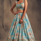 Bridal Organza Lehenga Choli with Detailed Floral Embroidery