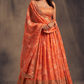 Bridal Organza Lehenga Choli with Detailed Floral Embroidery
