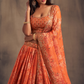 Bridal Organza Lehenga Choli with Detailed Floral Embroidery
