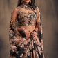 Bridal Organza Lehenga Choli with Detailed Floral Embroidery