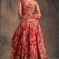 Bridal Organza Lehenga Choli with Detailed Floral Embroidery