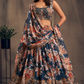 Bridal Organza Lehenga Choli with Detailed Floral Embroidery