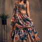 Bridal Organza Lehenga Choli with Detailed Floral Embroidery