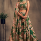 Bridal Organza Lehenga Choli with Detailed Floral Embroidery