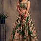 Bridal Organza Lehenga Choli with Detailed Floral Embroidery