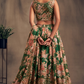 Bridal Organza Lehenga Choli with Detailed Floral Embroidery