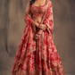 Bridal Organza Lehenga Choli with Detailed Floral Embroidery