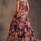 Bridal Organza Lehenga Choli with Detailed Floral Embroidery