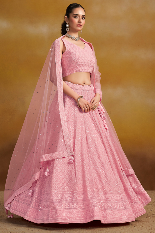 Ornate Thread and Sequin Embroidered Festive Lehenga Choli