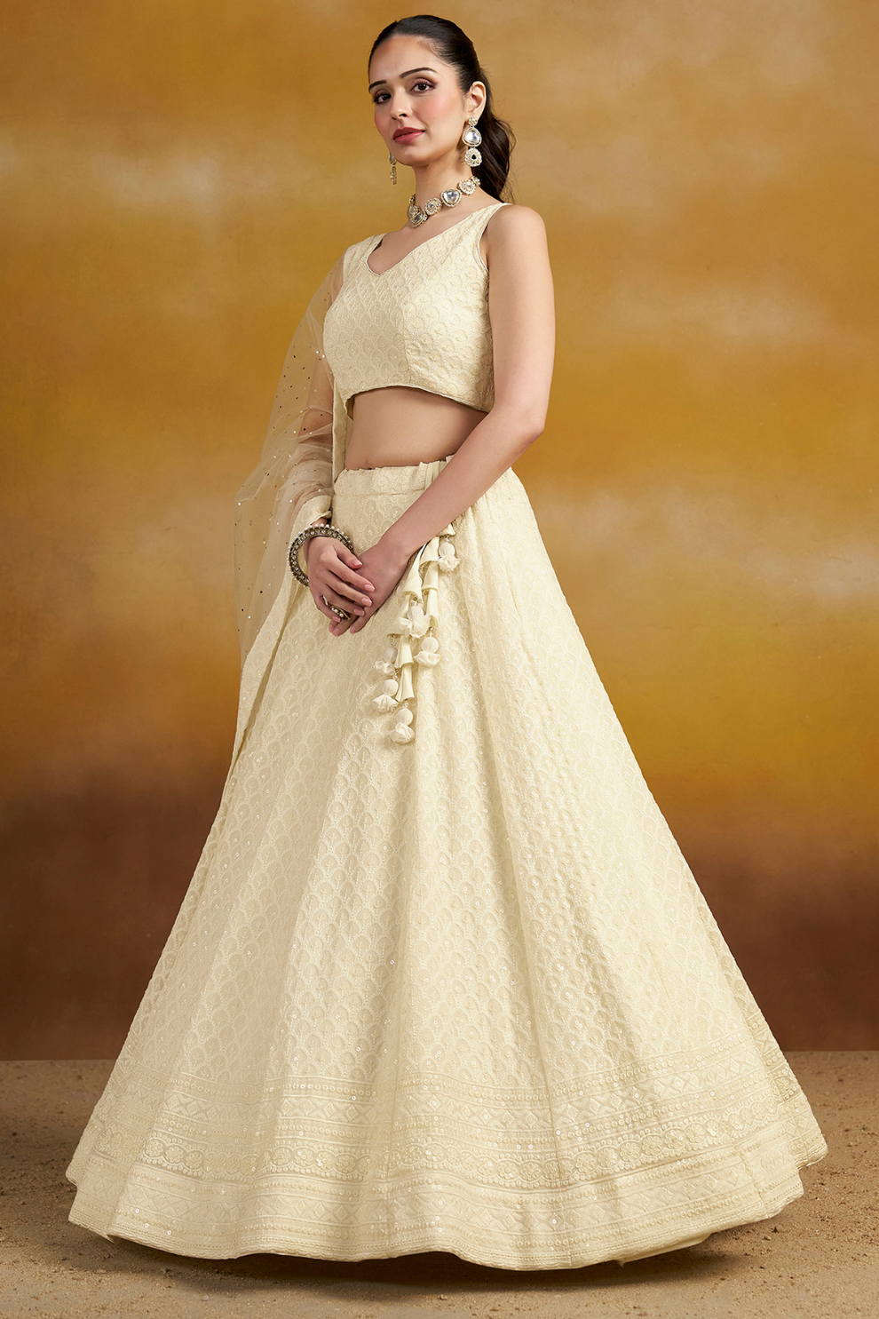 Ornate Thread and Sequin Embroidered Festive Lehenga Choli
