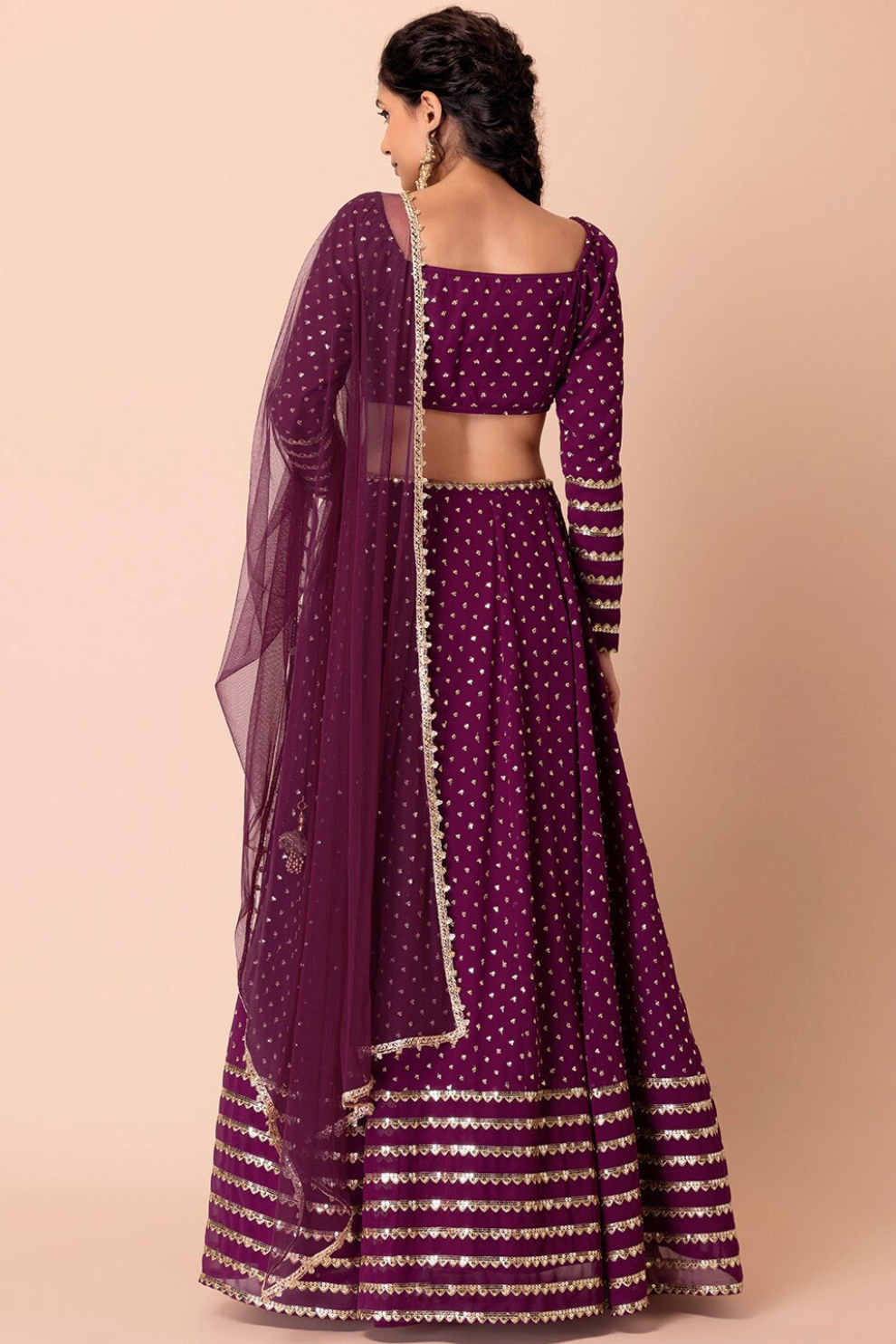 Graceful Zari & Sequins Embroidered Lehenga for Festive Occasions