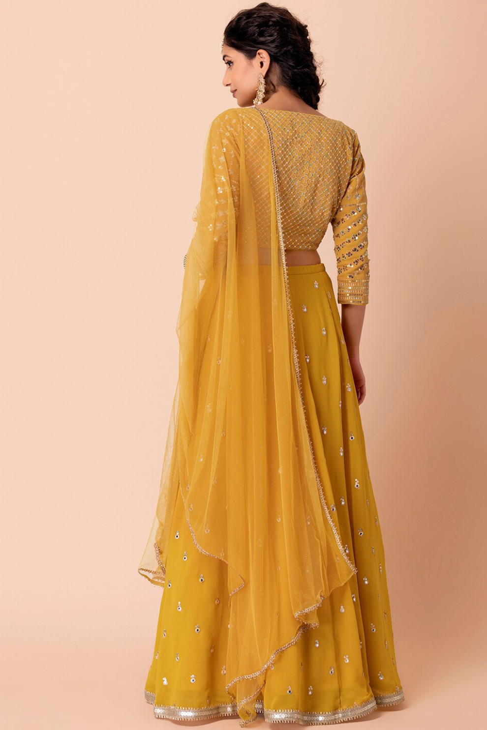 Graceful Zari & Sequins Embroidered Lehenga for Festive Occasions