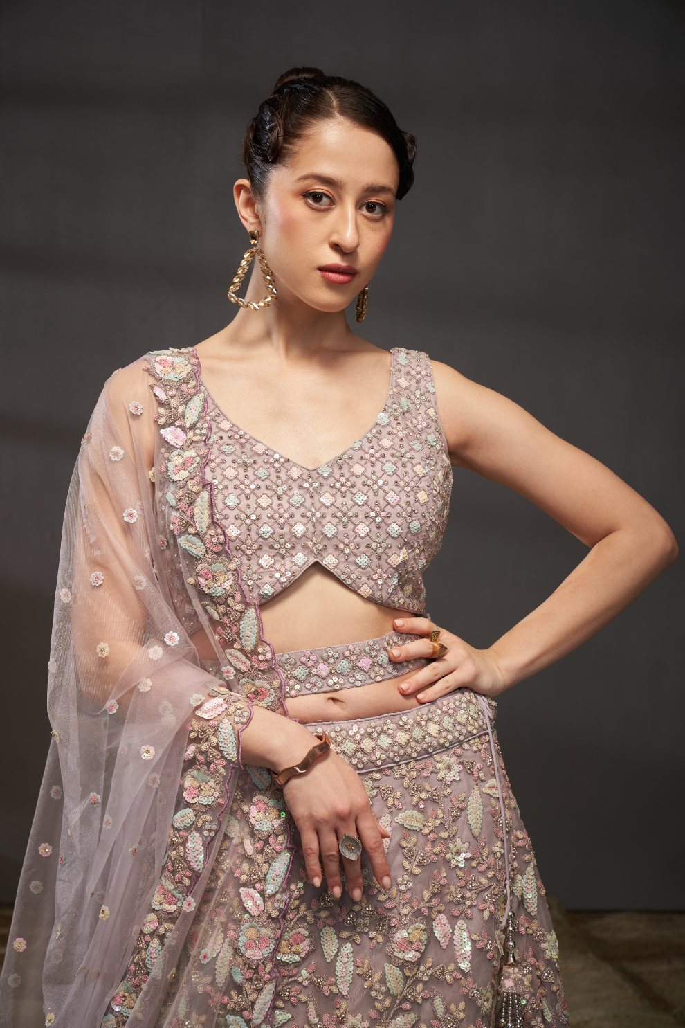 Designer Net Lehenga Choli with Elegant Embroidery