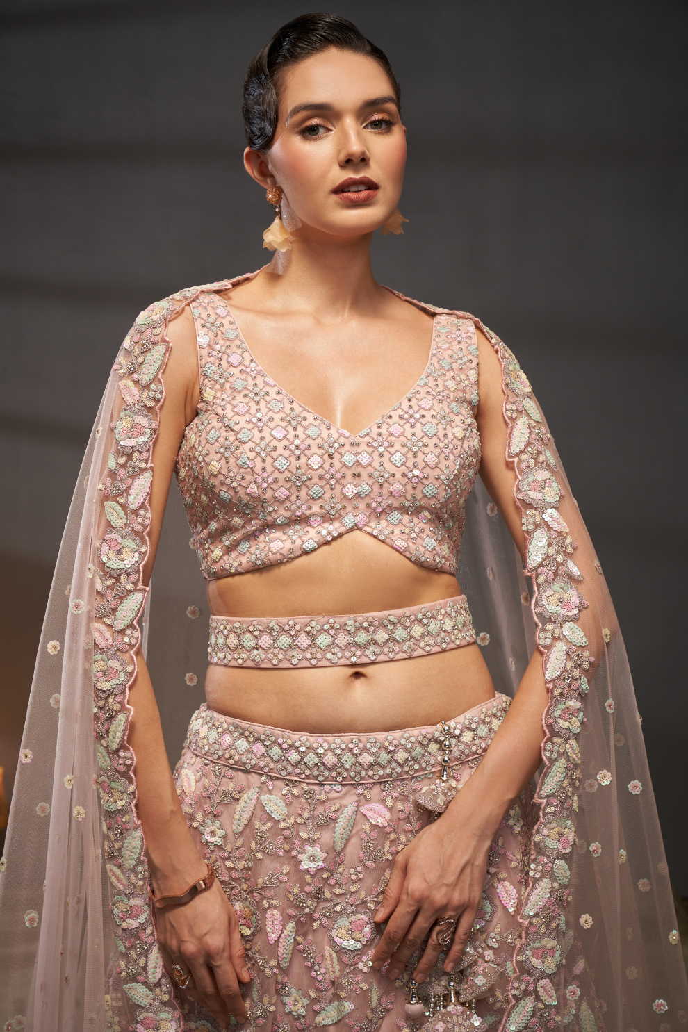 Designer Net Lehenga Choli with Elegant Embroidery