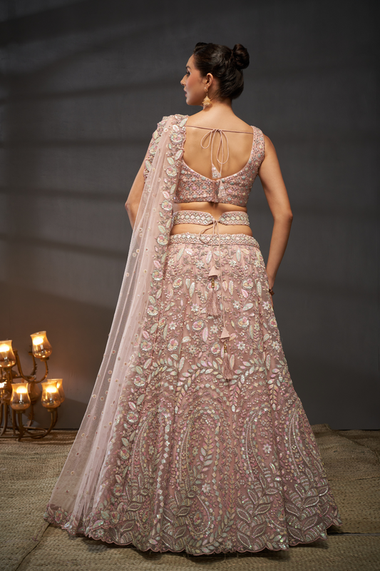 Designer Net Lehenga Choli with Elegant Embroidery