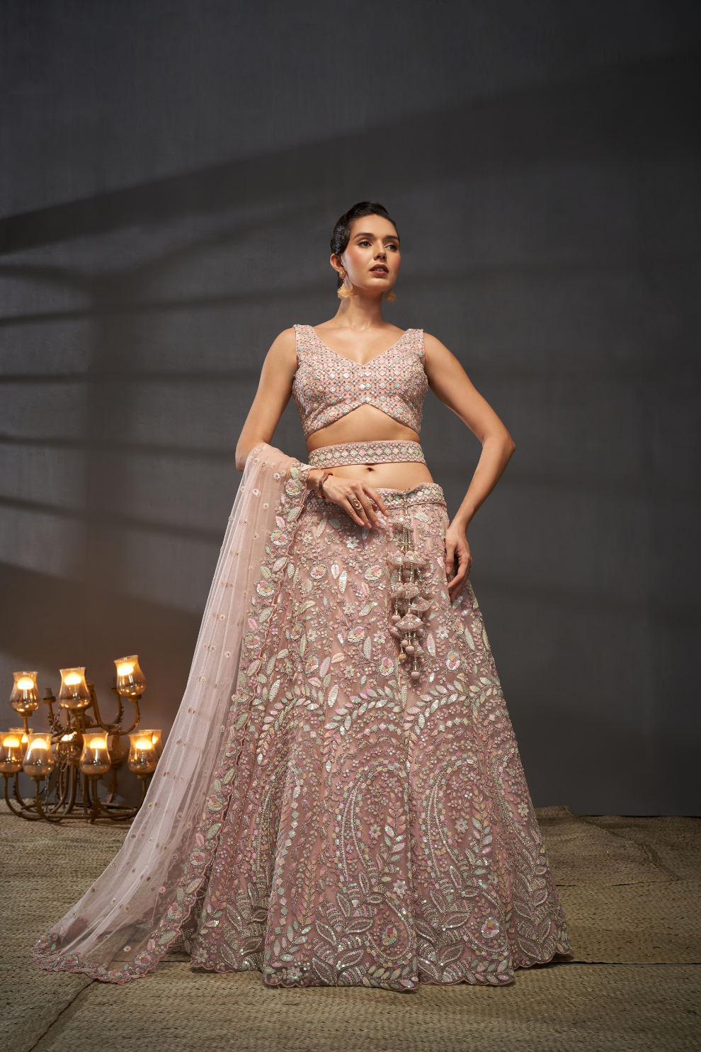 Designer Net Lehenga Choli with Elegant Embroidery