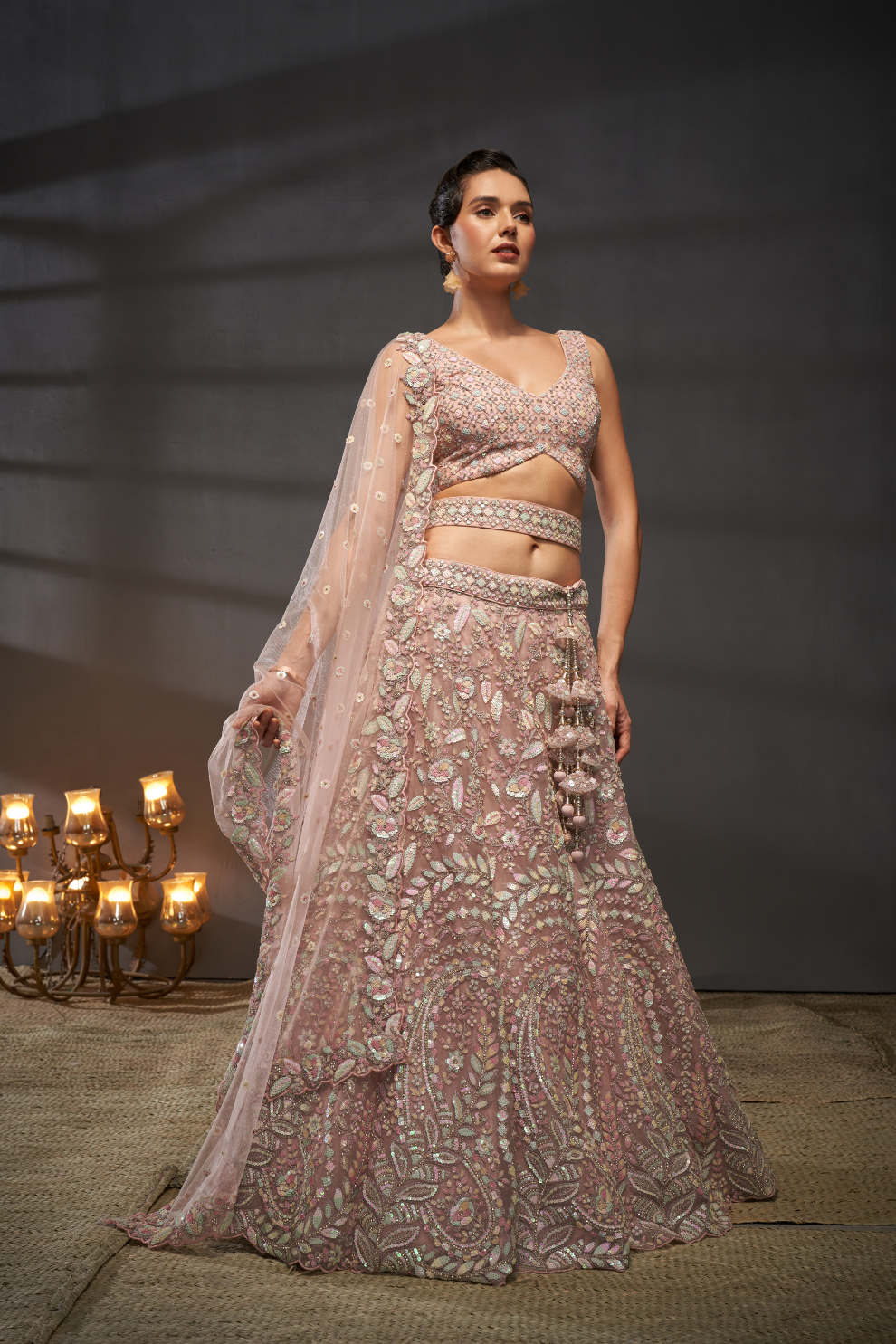 Designer Net Lehenga Choli with Elegant Embroidery