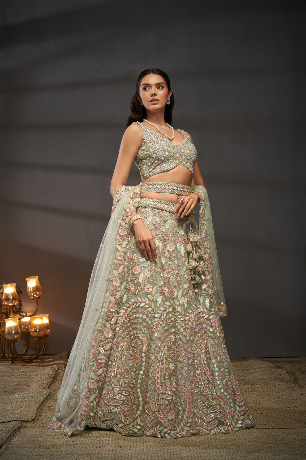 Designer Net Lehenga Choli with Elegant Embroidery