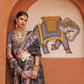 Banarasi Printed Silk Saree with Traditional Zari Highlights