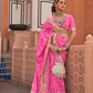 Banarasi Printed Silk Saree with Traditional Zari Highlights