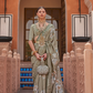 Banarasi Printed Silk Saree with Traditional Zari Highlights