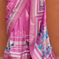 Banarasi Printed Silk Saree with Traditional Zari Highlights