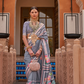 Banarasi Printed Silk Saree with Traditional Zari Highlights