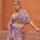Banarasi Printed Silk Saree with Traditional Zari Highlights