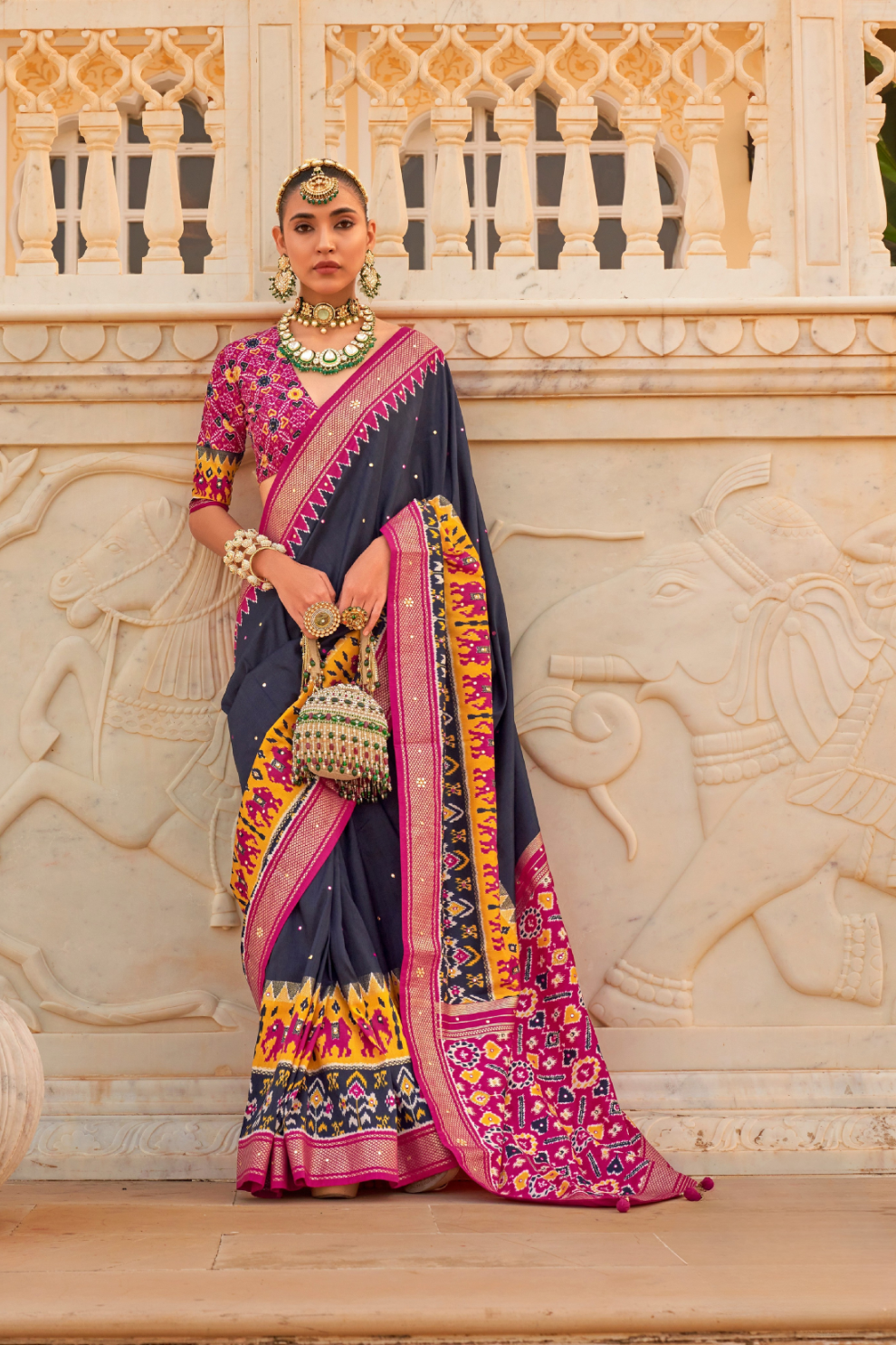 Elegant Patola Silk Saree in Smooth Designer Style