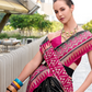 Soft Banarasi Silk Saree with Traditional Ikkat Weaving - LaVante Fashion