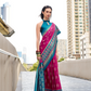 Soft Banarasi Silk Saree with Traditional Ikkat Weaving - LaVante Fashion