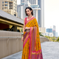 Soft Banarasi Silk Saree with Traditional Ikkat Weaving - LaVante Fashion